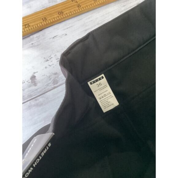 Whimsigoth heritage old money Men's Black Woven Pants Size 36 X 30 - Picture 5 of 5